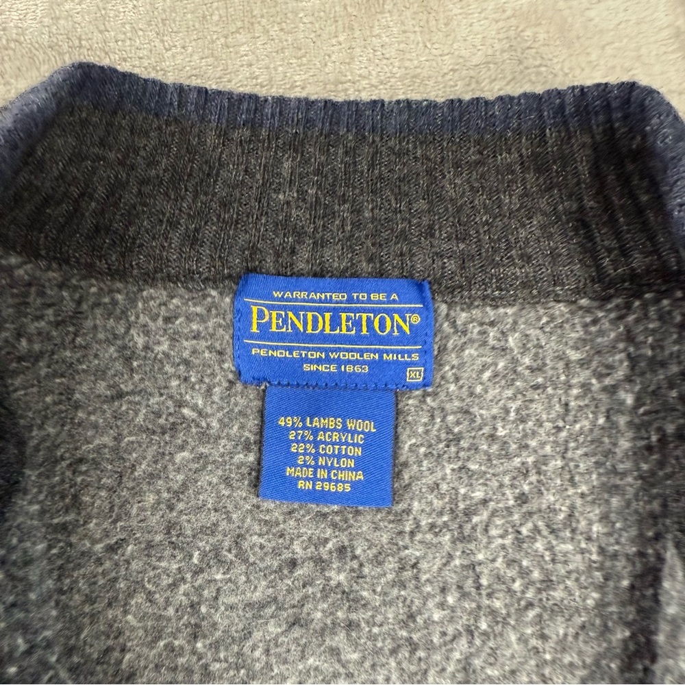 Pendleton Quarter Zip Sweater Lambswool Acrylic B… - image 4